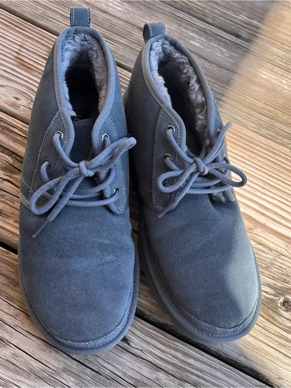 UGG Neumel Men's Suede Chukka Boots Stormy Seas Blue Grey Size 10 S/N 3236